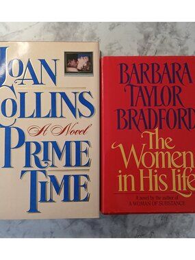 Joan Collins Prime Time + Barbara Taylor Bradford The Women in His Life HC Lot 2